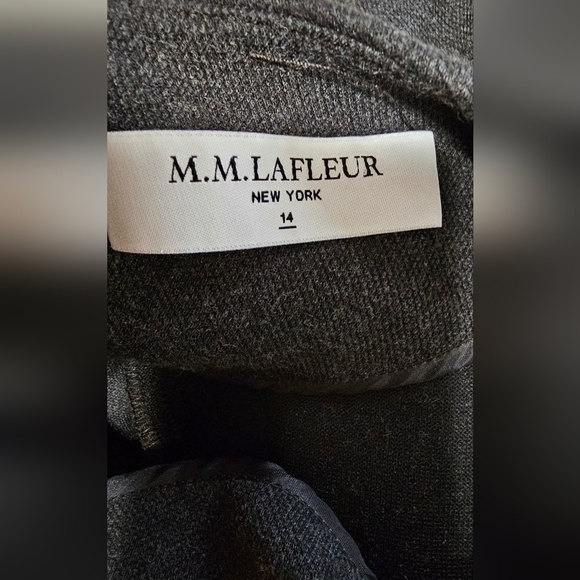 M.M. Lafleur Charcoal Gray Sleeveless Dress Nylon Viscose Elastane SZ 14 - Picture 9 of 9